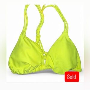 Body glove neon lime green bikini top size xtra small